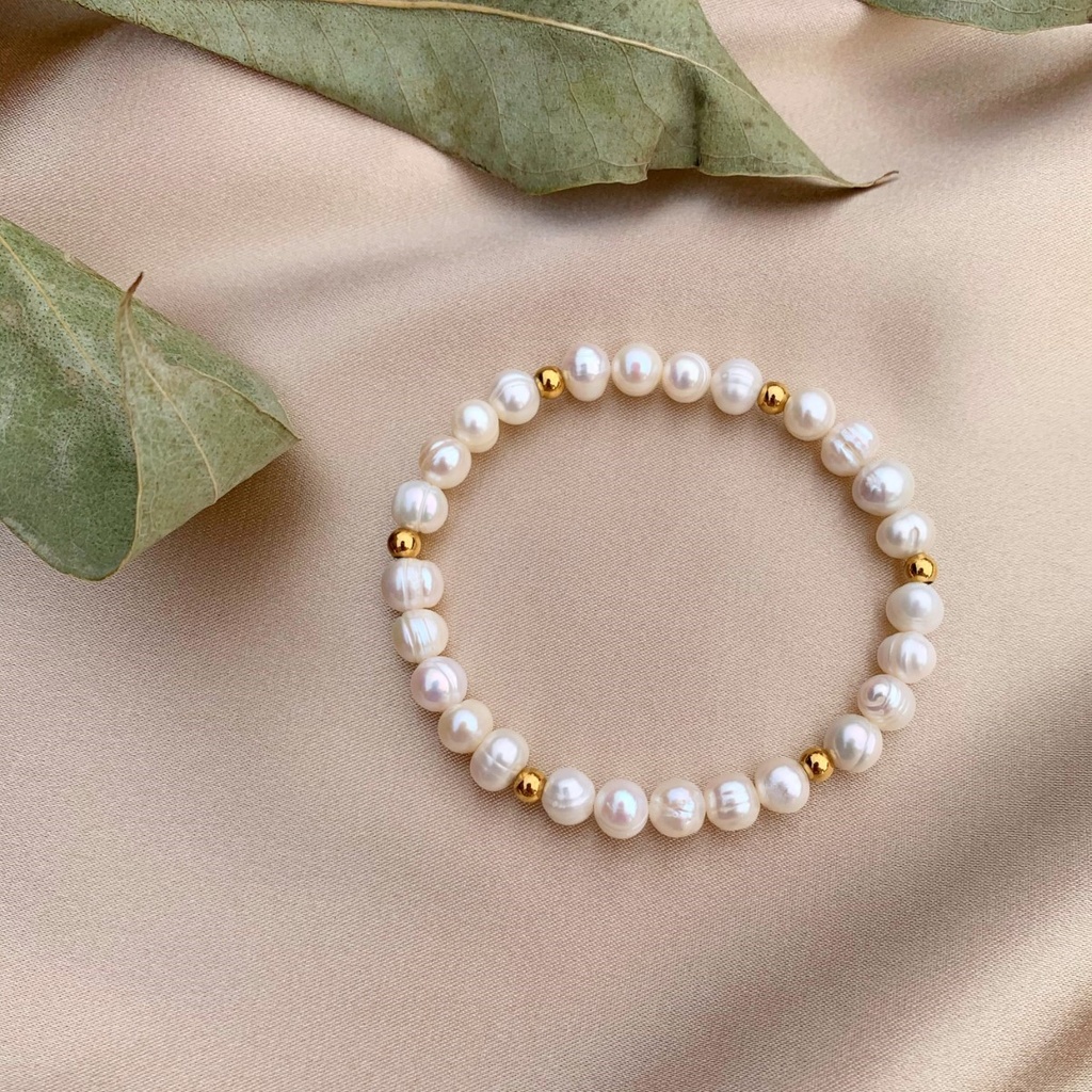 Pulsera Modelo Cindy (Perlas de río)